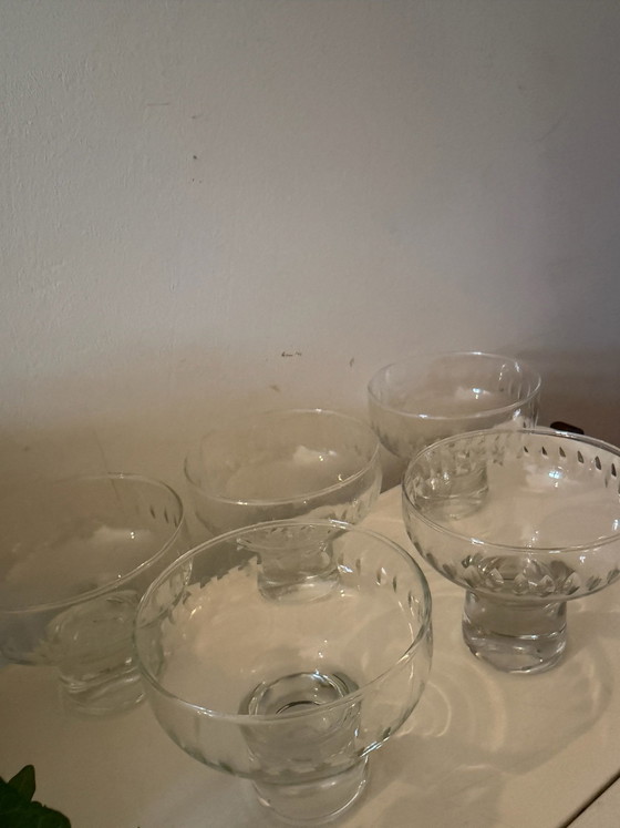 Set of 5 mid-century crystal coupes – Glass & Decanter (photo 2 of 6)