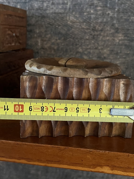 Image 1 of Vintage brutalist wooden box 70s
