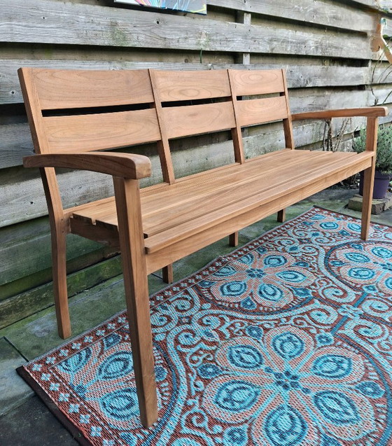 Image 1 of Banc de jardin en teck 150 cm, 3 personnes