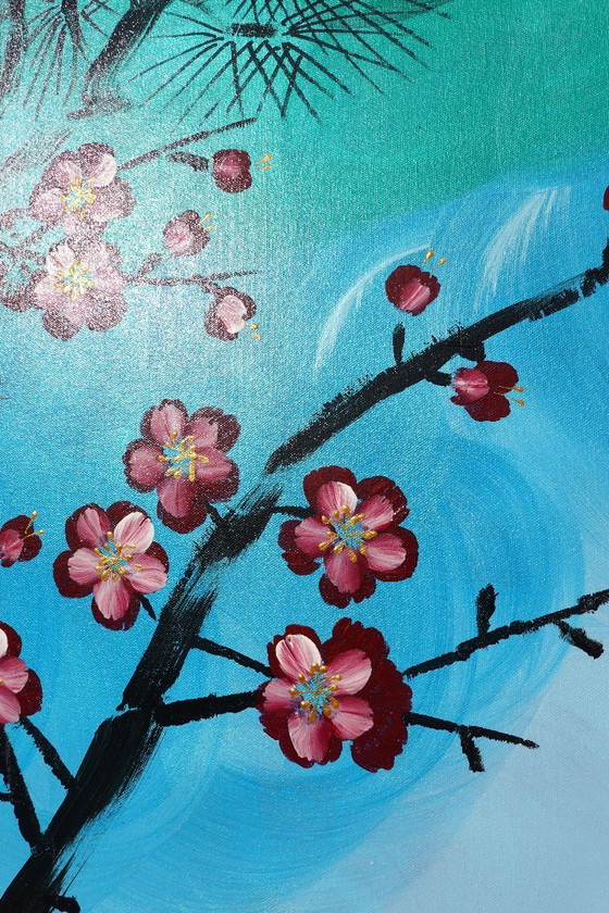 Image 1 of Love Birds J478 - original large painting