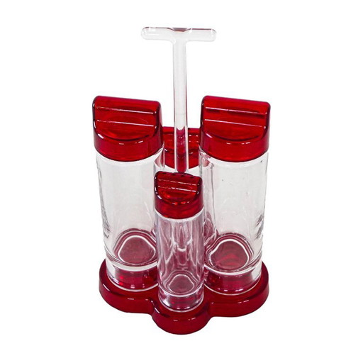 Spice set, Italian design, 1980s, manufactured by Fratelli Guzzini