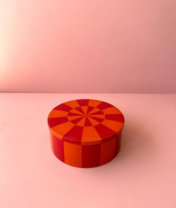 Image 1 of Nanna Ditzel tin can Ira Denmark biscuit tin midcentury vintage danish tin box 