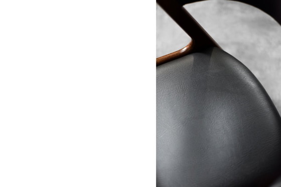 Image 1 of Vintage Mid-Century Danish Modern Teak Office Chair Model Fire by Kai Kristiansen