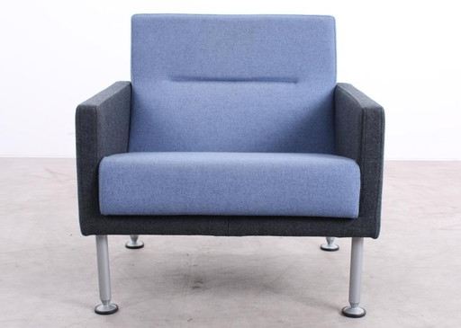 Coalesse Sidewalk High Back Armchair Blue