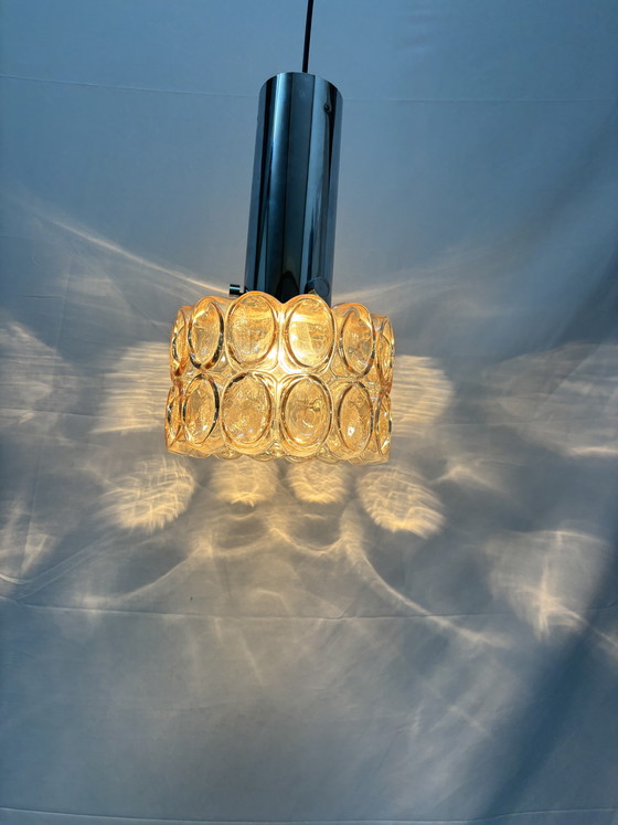Image 1 of Lampada a sospensione vintage in vetro a bolle, design classico, Helena Tynell
