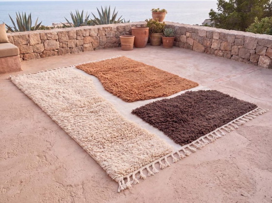 Tapis marocain élégant – Laine des montagnes de l'Atlas, fait main, 250 cm x 150 cm – Cotton (photo 3 of 5)