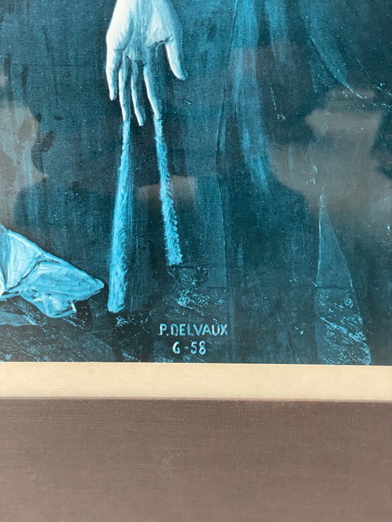 Image 1 of Estampe de Paul Delvaux encadrée