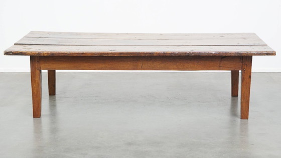 Image 1 of Großer antiker Couchtisch aus Kastanienholz aus dem frühen 19.