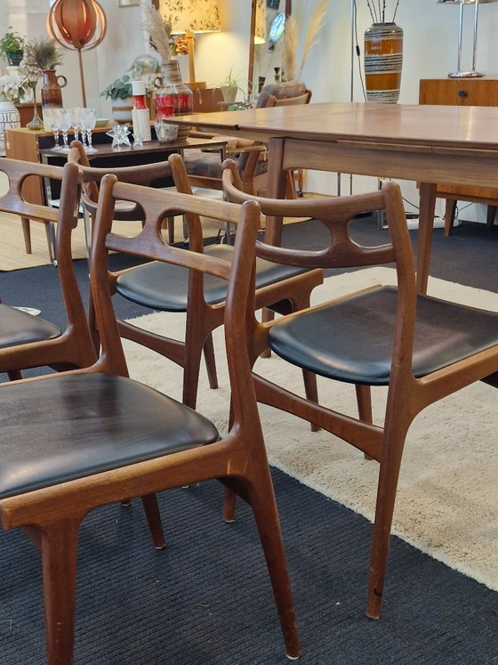 4er-Set Esszimmerstühle im dänischen Design Andersen Uldum – Johannes Anderssen, Skai (photo 7 of 9)
