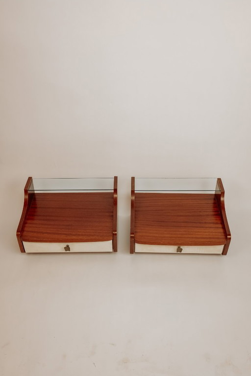 Tables de chevet flottantes vintage, lot de 2