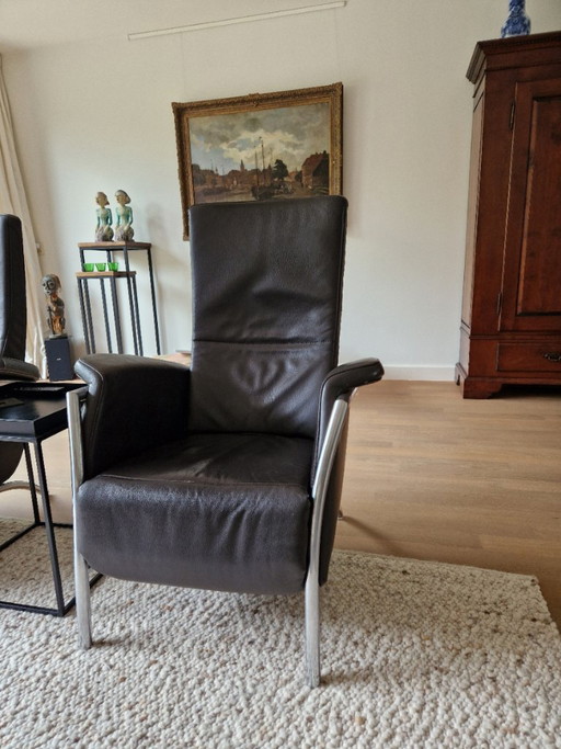 leather relax chair black /brown from Lederland