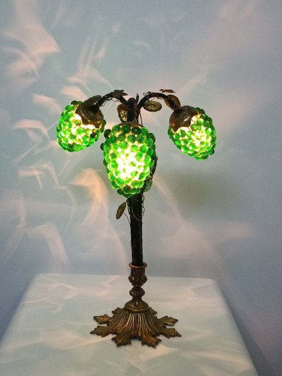 Image 1 of Sculptural lamp, bunch of grapes, Murano glass, 1960s