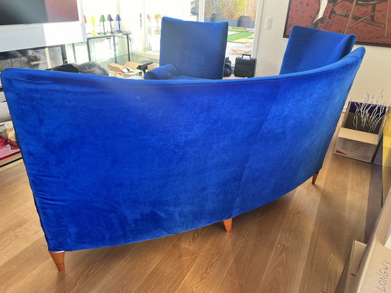 Image 1 of Royalton Philippe Starck 3-4 seater sofa in royal blue velvet