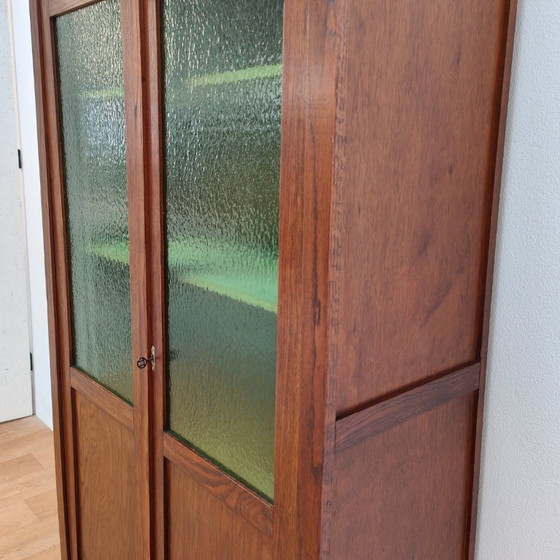 Image 1 of Bibliothèque murale vintage antique, armoire en porcelaine, vitrine.