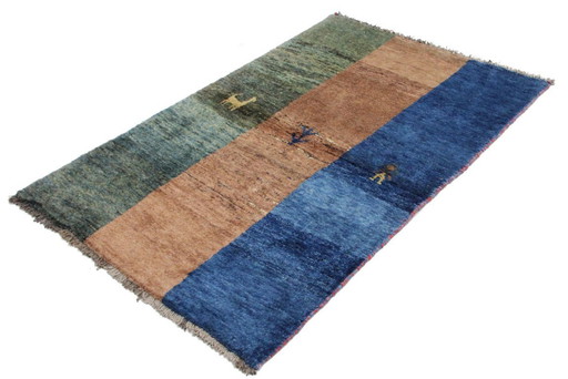 Original Persian carpet Gabbeh Ghashghai oriental carpet 164 cm x 108 cm old natural