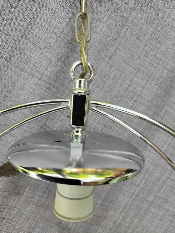 Image 1 of Rare Italian vintage frosted glass pendant lamp - Murano style - 1960s/70s