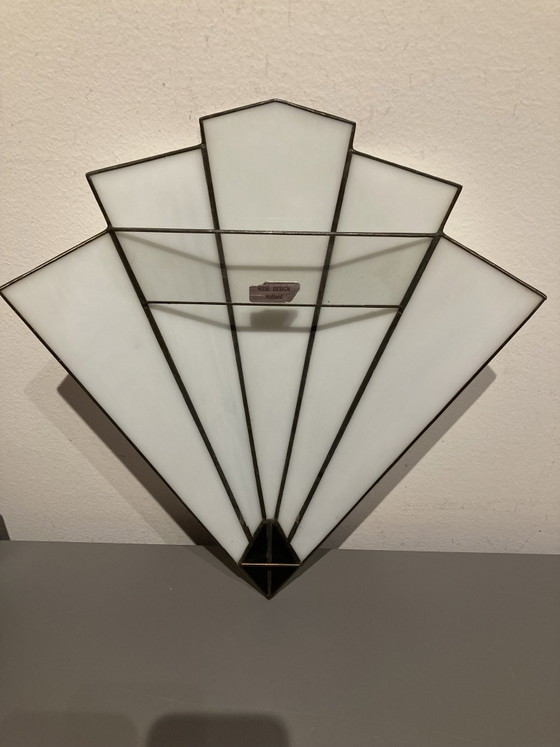 Vintage wall light by Rose Design, Glass, Metal, White (photo 5 of 5)