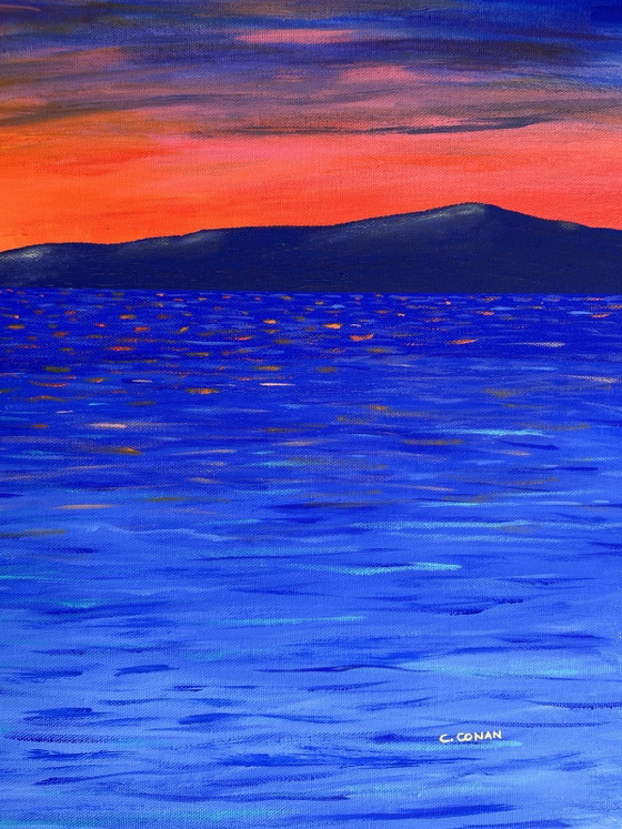 Le Chemin de Lumière - peinture acrylique panoramique 40x 100cm – Peintures et dessins, Cotton (photo 3 of 11)