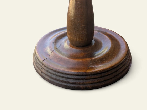 Image 1 of Rarità! Portafiori vintage in legno massello, tornito a mano, classico stile metà secolo, portafiori, mai usato