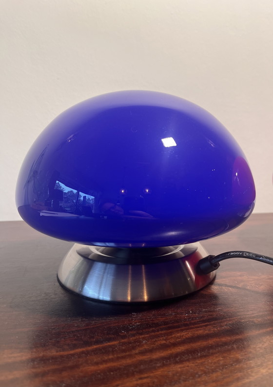 Image 1 of Linhai Junis Touch Mushroom Lamps Blue and Red