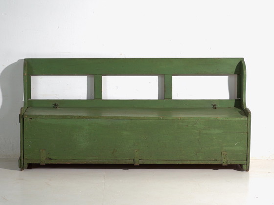 Antique painted storage bench – Central Europe, circa 1900 – Benches, Rustic (photo 20 of 35)