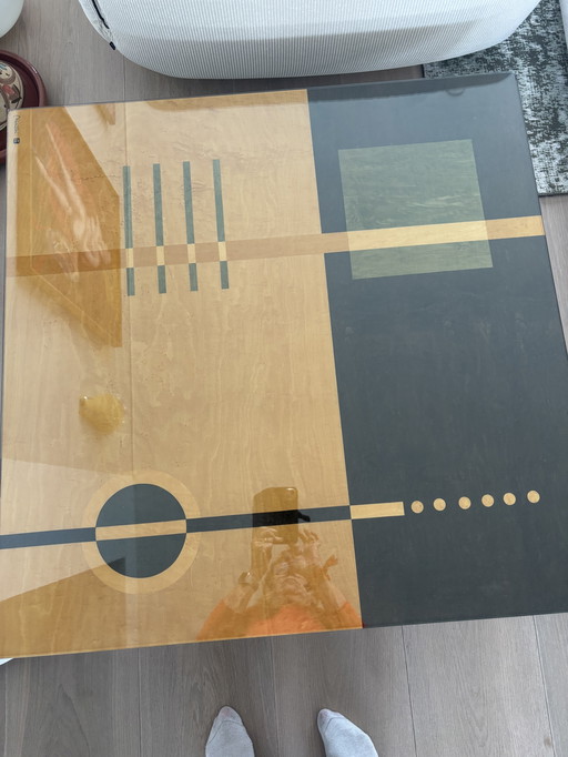 Quadratischer italienischer Couchtisch