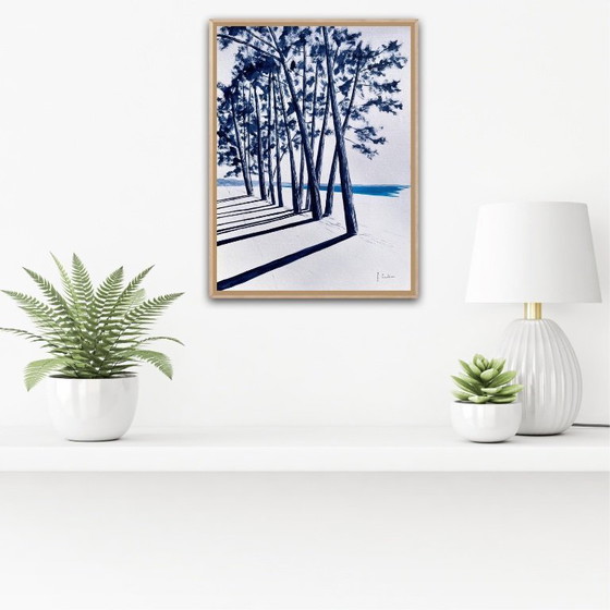 Image 1 of Oost-Indische inkt op natuurlijk papier 300g Onderwerp: Cap Coz Formaat 40x30 cm.