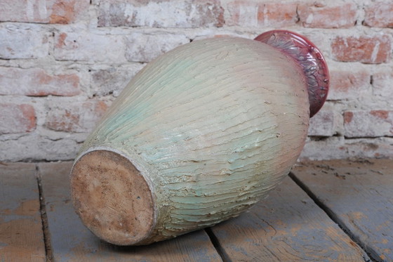 Original Mid-Century Vase, Ceramic, Well-Preserved Condition, Czech, 1940s (photo 9 of 9)