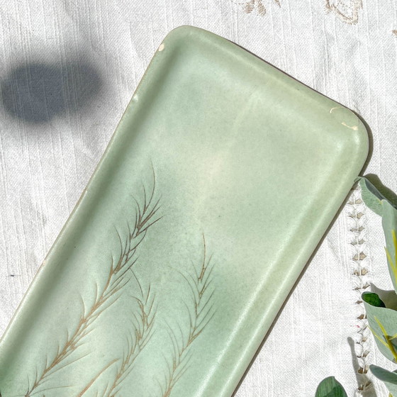 Piatto da Asparagi Vintage in Maiolica Verde Abu Gosh Gerusalemme – Stoviglie (photo 7 of 11)