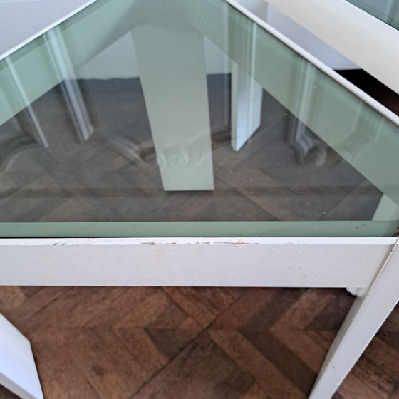 Juego (4) de mesas auxiliares Tony Porada Arredi 70- Ies – Glass, Wood (photo 5 of 5)