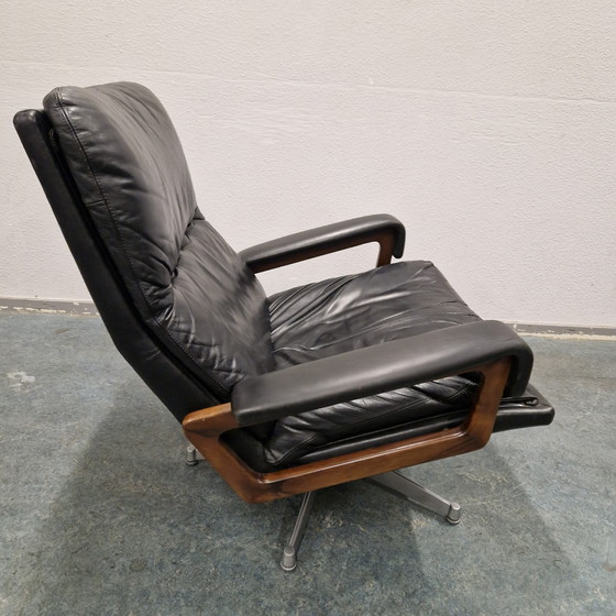 Image 1 of Strassle Vintage leather armchair swivel chair swivel chair