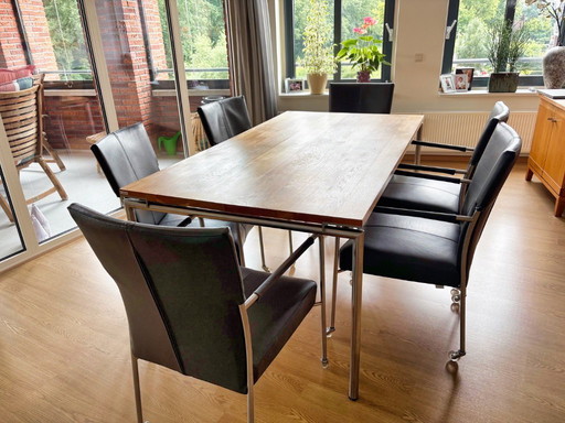 Plantagie dining room table Hook and 6 chairs Style