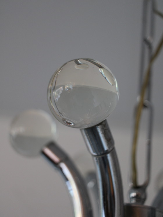 Image 1 of Lampada a sospensione vintage Sputnik in cromo, Space Age