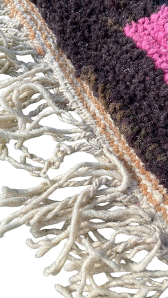 Image 1 of Uniek Handgemaakt Berber Tapijt – 100% Wol – 250 x 150 cm – Abstract & Kleurrijk Boujaad Design – Atlas Gebergte