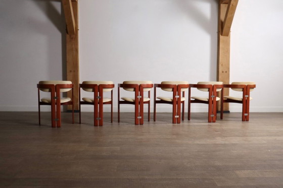Set van 6 Augusto Savini Pamplona-stoelen voor Pozzi, Italië, 1965 – Eetkamerstoelen, Wood (photo 17 of 18)