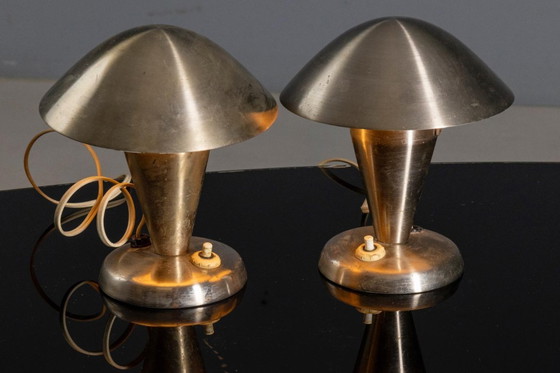 Image 1 of Een paar chromen tafellampen, Vladimir Havel, jaren 60, Tsjechoslowakije
