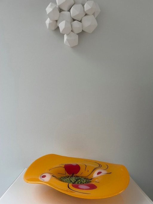Plat d'art en verre de Murano Loranto - pièce unique de designer