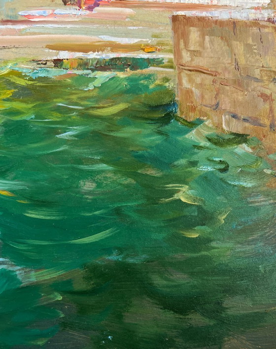 Image 1 of Original Oil Painting Summer City Landscape Coastal comfort