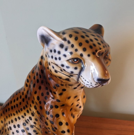Image 1 of Vintage ceramic leopard   Italy, 1960s. 