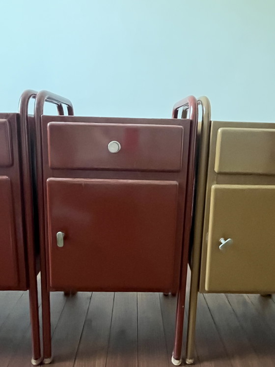Image 1 of Industrieel design, nachtkastje, Mertens Mortsel, vintage 50, Mertens Mortsel