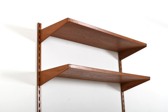 Image 1 of Teak Shelf System with Desk Top by Kai Kristiansen 1960s