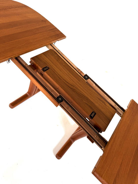 Vintage extendable teak dining table, Holstebro Møbelfabrik ‘70 – Wood, Metal (photo 7 of 15)