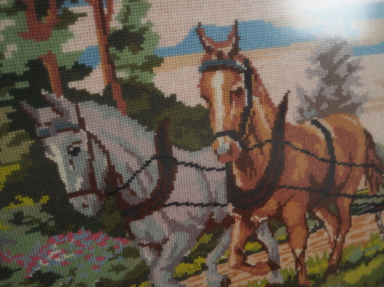 Image 1 of Tableau "Le fermier", design scandinave, années 1970