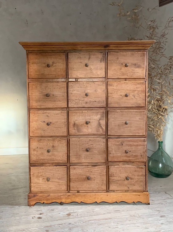 Vintage fourniturenkast – Opbergkast, Wood (photo 15 of 15)