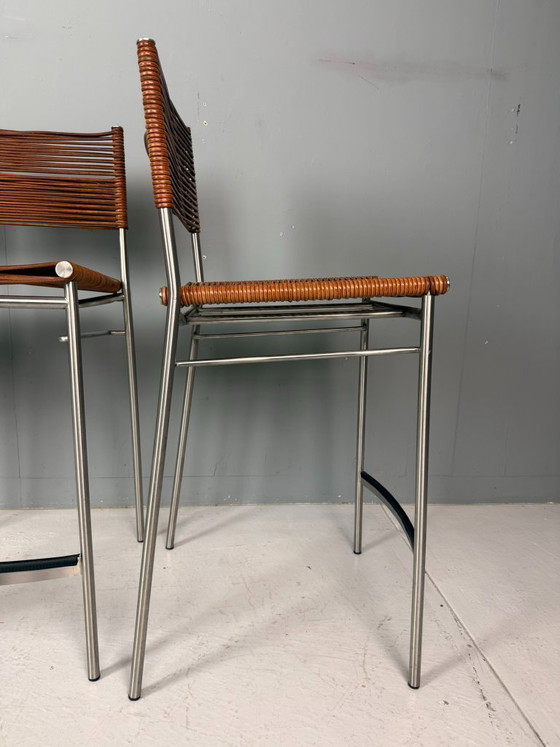 Image 1 of Tito Agnoli – Ensemble de quatre tabourets de bar « Miss B », Italie, 1997