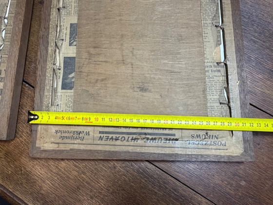 Image 1 of Set antico (2x) di paesaggi pastorali – H. Wunderlich – Cornici originali del 1934