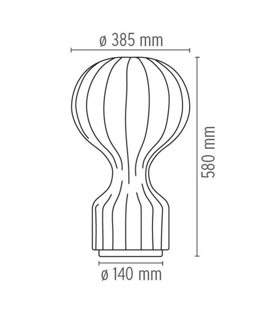 Flos Gatto Grande Cocoon Lamp by Achille Castiglioni, New with Box – tafellampen, Metal (photo 2 of 5)
