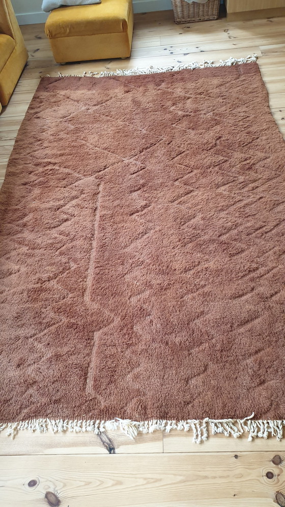 Image 1 of Tree of Colors Rich Brown Woolen Rug