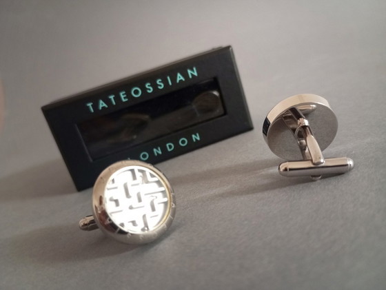 Image 1 of Rari gemelli da polso "Maze Asymetric" di Tateossian London, designer vintage, anni '90