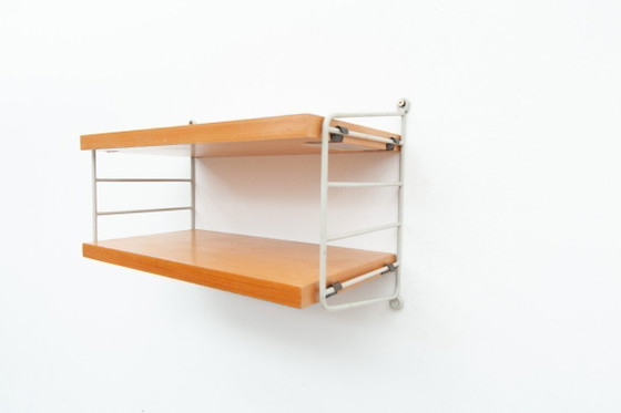 Image 1 of Étagère murale String en frêne, par Kajsa & Nisse Strinning, années 1950